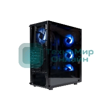 Компьютерный корпус ATX Eurocase A85 4ARGB черный без БП закаленное стекло USB 3.0