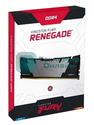 Оперативная память Kingston Fury Renegade, DDR4, 64Gb (2x32Gb), 3600MHz, CL18, DIMM, с радиатором, черный