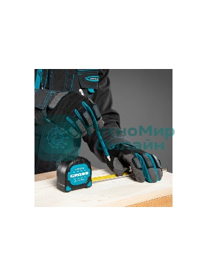 Рулетка Gross Experte, 5 м x 27 мм, двухкомпон. корпус, магнит, двухстор. разметка, нейлон