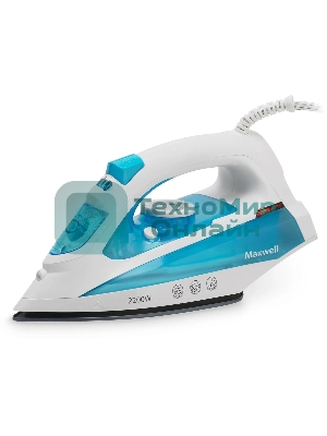 Утюг Maxwell MW-3055B белый/голубой 2200W
