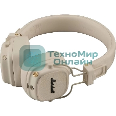 Беспроводные/проводные наушники Marshall Major V бежевый, накладные, Bluetooth + проводной, беспроводная зарядка