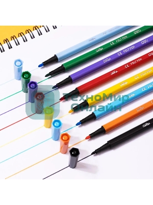 Фломастеры Deli EC156-12 ColoRun 12 цветов, пластиковая туба