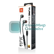 Проводные наушники JBL Tune 310C черный, внутриканальные, USB Type-C