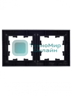 Рамка 2-местная IEK BRITE РУ-2-БрЧ черный
