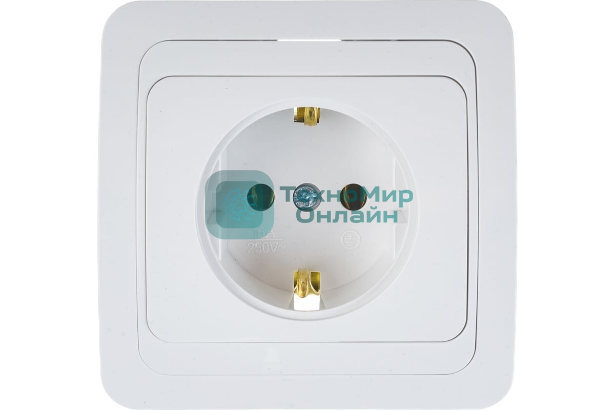 Розетка 1-м CLASSICO с заземл. 2028 бел. ASD/IN HOME 4680005959907