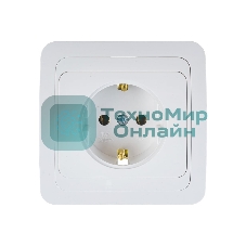 Розетка 1-м CLASSICO с заземл. 2028 бел. ASD/IN HOME 4680005959907