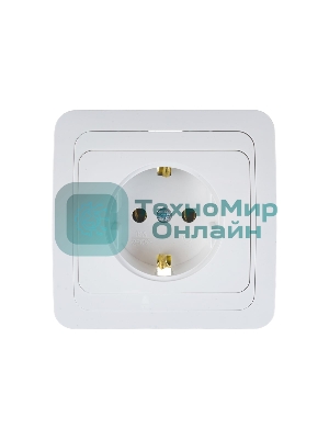 Розетка 1-м CLASSICO с заземл. 2028 бел. ASD/IN HOME 4680005959907