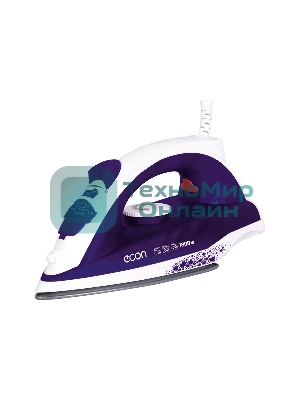 Утюг Econ ECO-BI1801 белый/фиолетовый, 1800 Вт, 14 г/мин, 80 г/мин, 180 мл