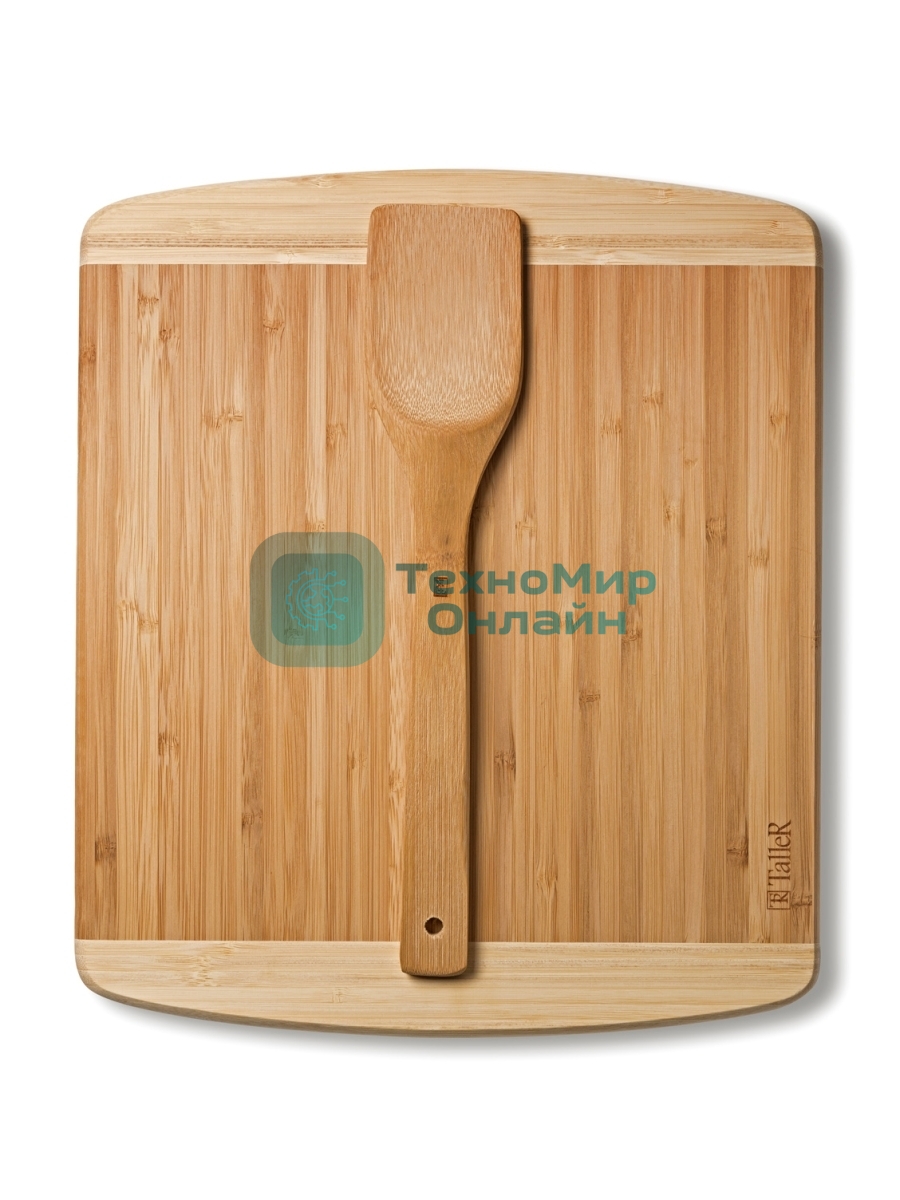 Доска разделочная TalleR TR-52204 с лопаткой, 29,5x34,5x1,9 см + 30,5 см