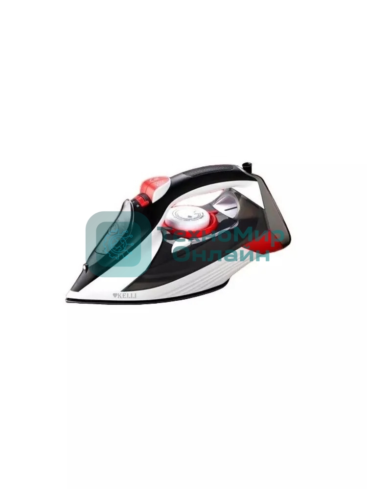 Утюг Kelli KL-1654R черный/белый/красный