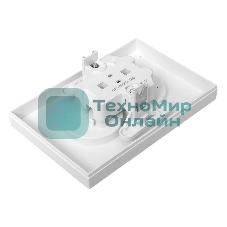 Розетка 2-м EKF UP1-SOW-200 СП Эпика 16А без заземл. без защ. шторок с рамкой механизм бел.