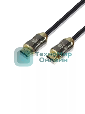 Кабель HDMI 19M/M,ver. 2.1, 8K@60 Hz 2m метал разъемы, нейлоновая оплетка Telecom TCG300-2M