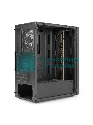 Компьютерный корпус Miditower ExeGate EVO-9211-700NPX (ATX, БП 700NPX с вент. 12см, с окном, 2хUSB+1хUSB3.0, HD аудио, черный, 1 вент. с RGb подсветкой)