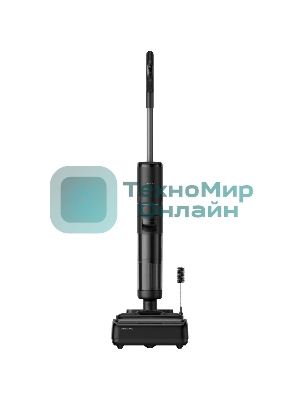 Пылесос вертикальный моющий Dreame H12Pro Flex Reach черный, питание от аккумулятора, 400 Вт, уборка влажная/сухая, пылесборник 0.7 л