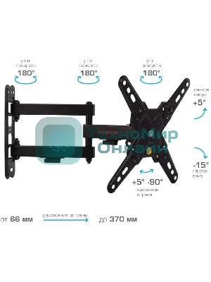 Кронштейн Arm media MARS-8 черный, 8 шт/уп. Кр. стал. настенный для TV 20