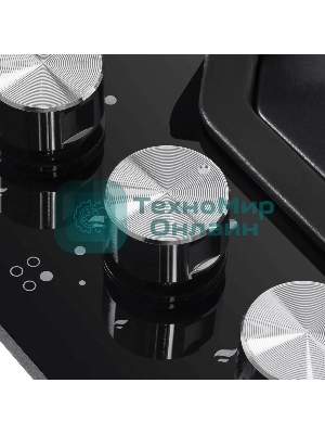 Газовая варочная панель Maunfeld EGHG.64.23CB/G, 4 конфорки, закаленное стекло, черный