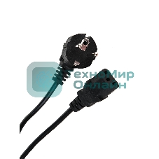 Кабель компьютер-розетка AOpen 1.8м 220V (EURO) VDE 3Gx0,5мм2 QUST ACE021-1.8M