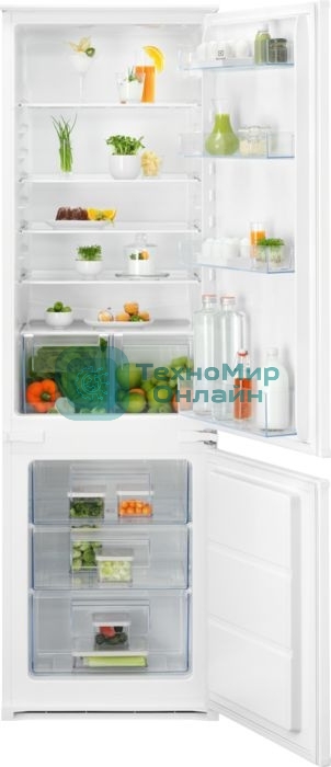 Встраиваемый холодильник Electrolux LNS5LE18S белый, 2-хкамерн., 195/72л., морозилка снизу, ручная разморозка