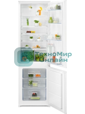 Встраиваемый холодильник Electrolux LNS5LE18S белый, 2-хкамерн., 195/72л., морозилка снизу, ручная разморозка
