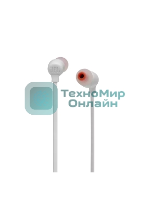 Беспроводные наушники JBL Tune 125BT белый, внутриканальные (с шейным ободом), Bluetooth, до 16 ч