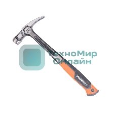 Молоток-гвоздодер цельнокованый PATRIOT FCH 560, кругл.боек 560 гр, 50-58 HRC, фиберглас.рукоять, прямой гвоздодер малый вес, компактный размер, антивибрацион.система, магнитный гвоздодержатель, 955 гр