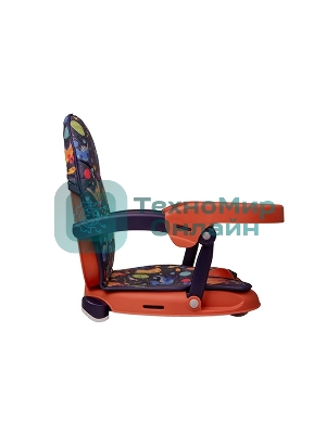 Стульчик для кормления BQ BCH012 Dinos. Стульчик-бустер BQ BCH012. Гипоалергенные безопасные материалы/Съемный чехол из экокожи. Удобный, устойчив к загрязнению и легко моется/Съемная столешница/Безопасность малыша: устойчивая конструкция, нескользящие ножки, надежная фиксация на стуле, разделитель для ног для дополнительной фиксации/4 уровня высоты/Благодаря своей компактности, легкой сборке и наплечной лямке его можно брать с собой на природу, в гости или путешествие