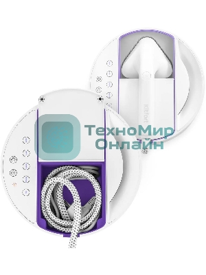 Отпариватель Kitfort КТ-9110-1 белый/фиолетовый, 2180 Вт, 45 г/мин, 600 мл