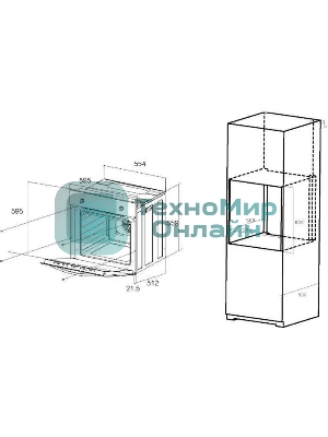 Духовой шкаф электрический Maunfeld EOEM.589B черный/серебристый, встраиваемый