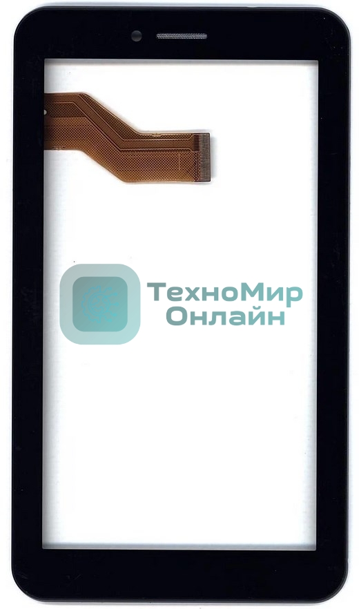 Сенсорное стекло (тачскрин) для Irbis TX26. черное с рамкой