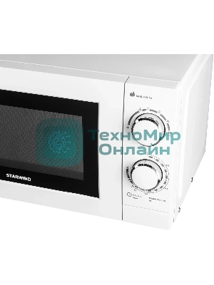Микроволновая печь Starwind SMW3820 белый, 20 л, 700 Вт, переключатели - поворотный механизм