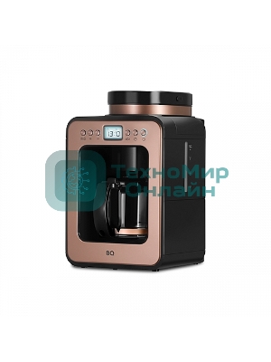 Кофеварка капельная BQ CM7001 Rose Gold-Black со встроенной кофемолкой, исп. кофе - молотый/зерновой, 0.6 л, 600 Вт.