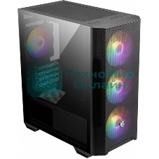 Компьютерный корпус MSI MAG FORGE M100R 1xUSB 3.0, 2xUSB 2.0, 4x120мм ARGB Fan, ARGB Control Board, Tempered Glass Window, Brown Box (932220)