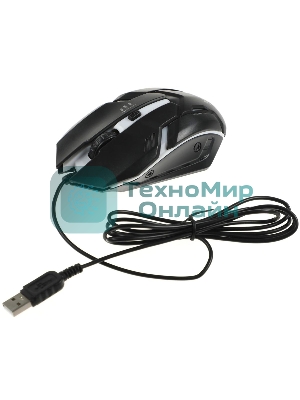 Комплект клавиатура+мышь Defender Glion C-123 проводной, USB, 1600 DPI, чёрный