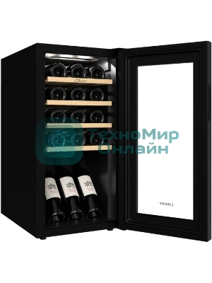 Винный шкаф Libhof GM-15 черный, 40 л, 1 отсек, 15 бут., класс A