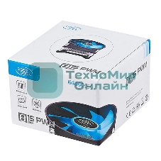 Кулер DEEPCOOL T15P OTDP-ICAS-T15P черный/синий 100мм алюминий 2800rpm 36db 4-pin 65W 46мм