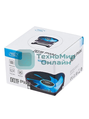 Кулер DEEPCOOL T15P OTDP-ICAS-T15P черный/синий 100мм алюминий 2800rpm 36db 4-pin 65W 46мм