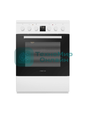 Плита электрическая Maunfeld MEC67CW08TD белый, конфорок 4 шт, духовка 59 л, 60 см x 85 см x 60 см
