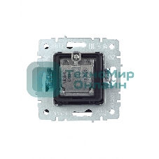 Розетка телевизионная двойная TV+SAT IEK BRITE РТВ/РСп12-БрЧ черный