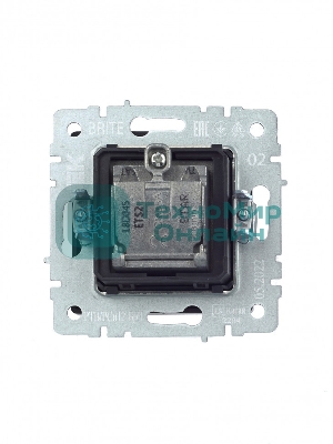 Розетка телевизионная двойная TV+SAT IEK BRITE РТВ/РСп12-БрЧ черный