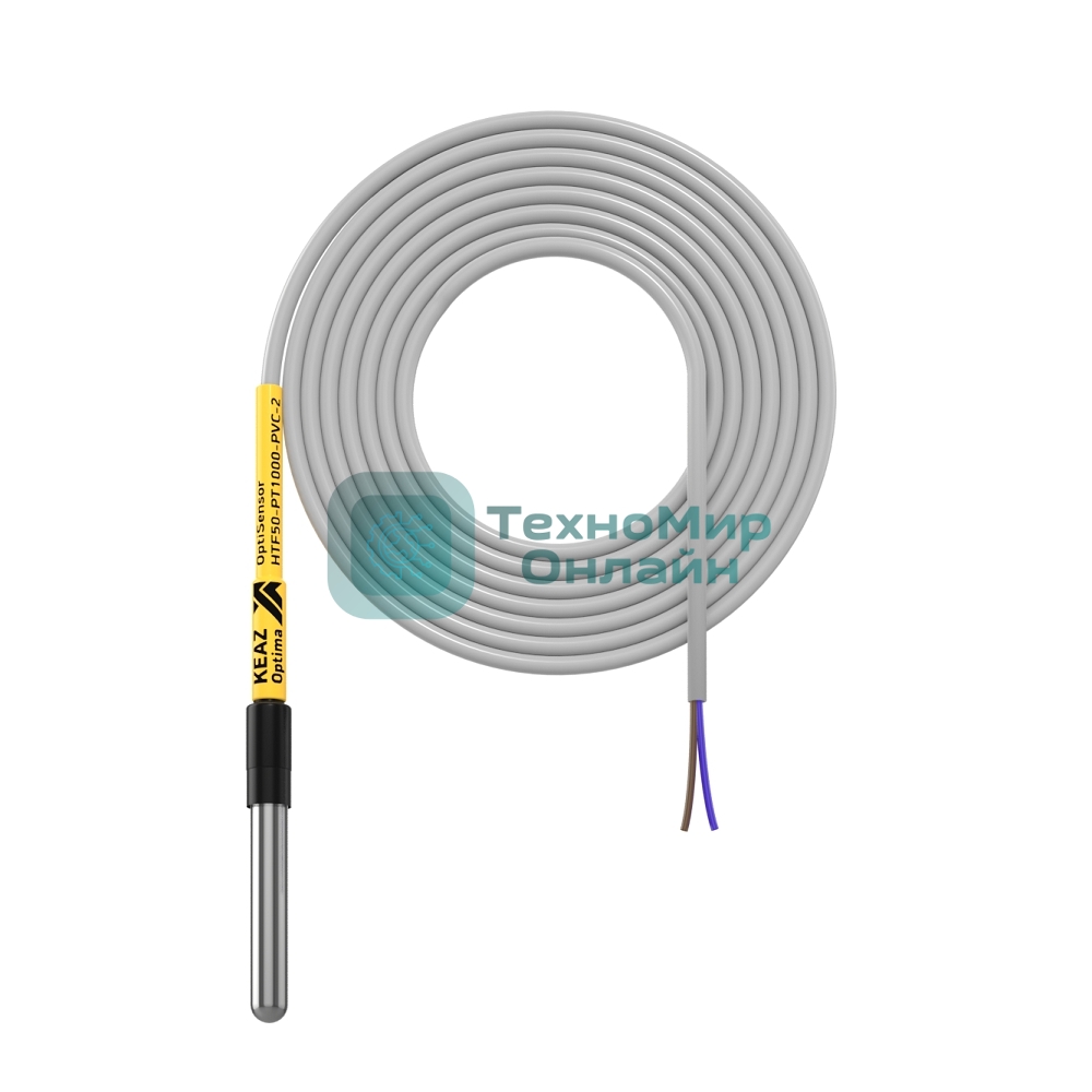 Датчик температуры канальный OptiSensor HTF50-PT1000-PVC-2 КЭАЗ 284695