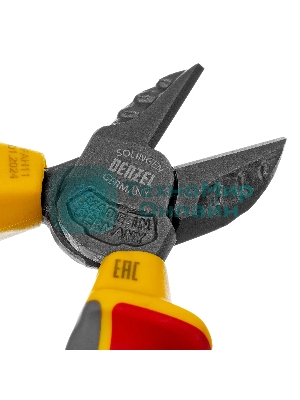 Бокорезы Denzel диэлектрические рукоятки, до 1000 В, трехкомпонентные рукоятки, 180 мм