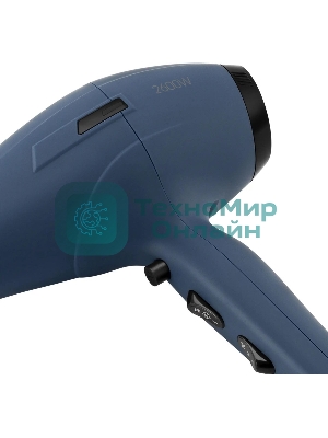 Фен Polaris PHD 2600ACi Salon Hair синий, 2600 Вт, ионизация