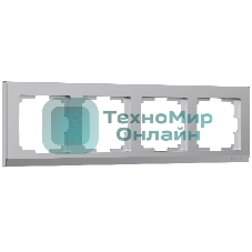 Рамка на 4 поста (серебряный) W0041806