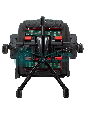 Кресло игровое Knight TITAN черный/красный ромбик эко.кожа с подголов. крестовина металл