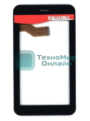Сенсорное стекло (тачскрин) для Irbis TX18 TX55, черное с рамкой