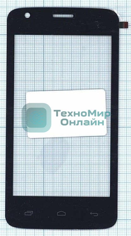 Сенсорное стекло (тачскрин) для Micromax Q325, черное