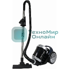 Пылесос Hyundai HYV-C2575 серебристый/темно-синий, 380/2000 Вт, уборка сухая, пылесборник контейнер 3.5 л
