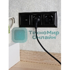 Рамка 3-местная IEK BRITE РУ-3-Бр DECOR 3D-форма черный/хром