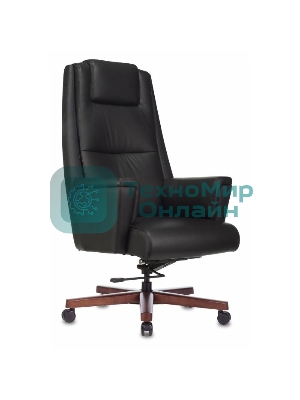 Кресло Бюрократ DUKE черный, кожа