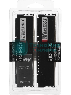 Оперативная память Kingston Fury Beast, DDR5, 64GB (2x32GB), 5600MHz, CL40, DIMM, радиатор, черный